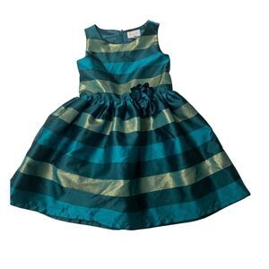 Striped Sleeveless Party Dress